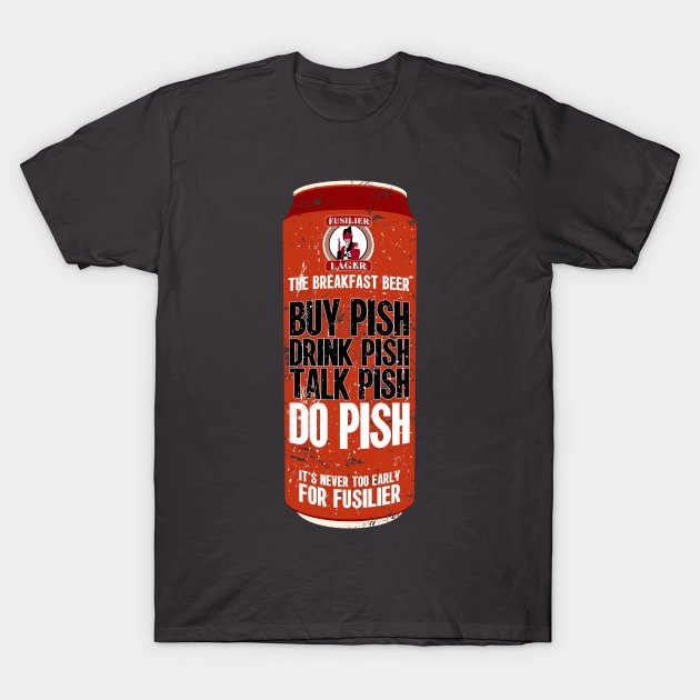 Fusilier Lager The Breakfast Beer T-Shirt by Meta Cortex